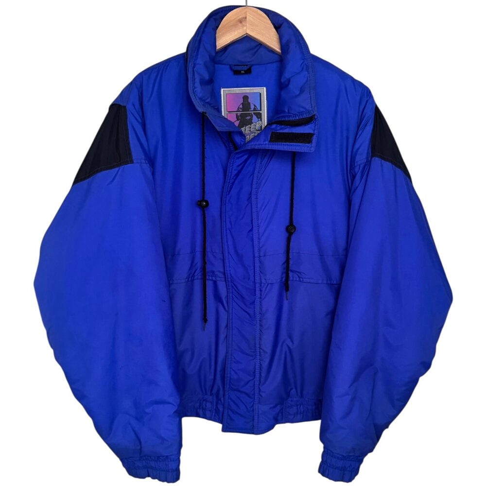 Steep Slopes Jacket Men's X-LARGE Blue Black 1990's Winter Ski Parka